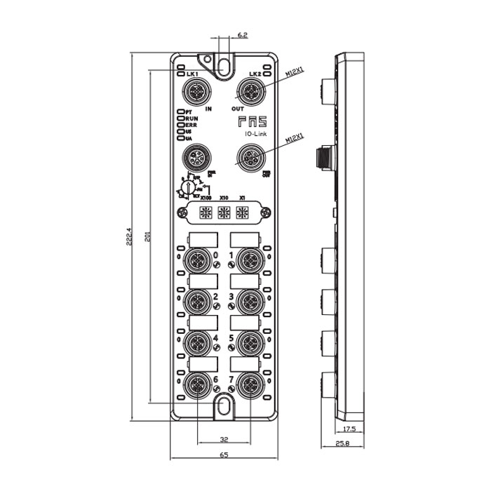 支持EtherCAT協(xié)議、8端口、IO-Link Master、Class B、006B51